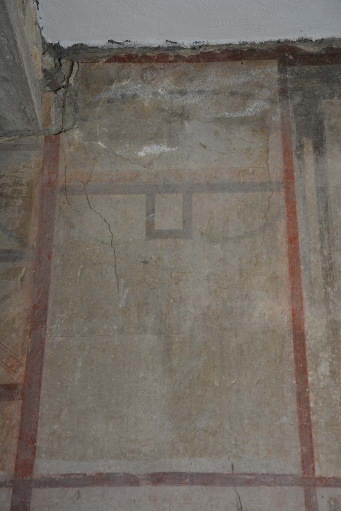 IX.5.6 Pompeii. May 2017. Room l (L), detail of upper east wall at north end.   
Foto Christian Beck, ERC Grant 681269 DÉCOR.