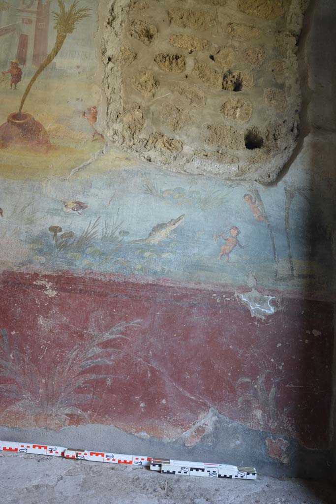 IX.5.9 Pompeii. May 2017. Room “l (L)”, zoccolo on lower north wall at east end.
Foto Christian Beck, ERC Grant 681269 DÉCOR.