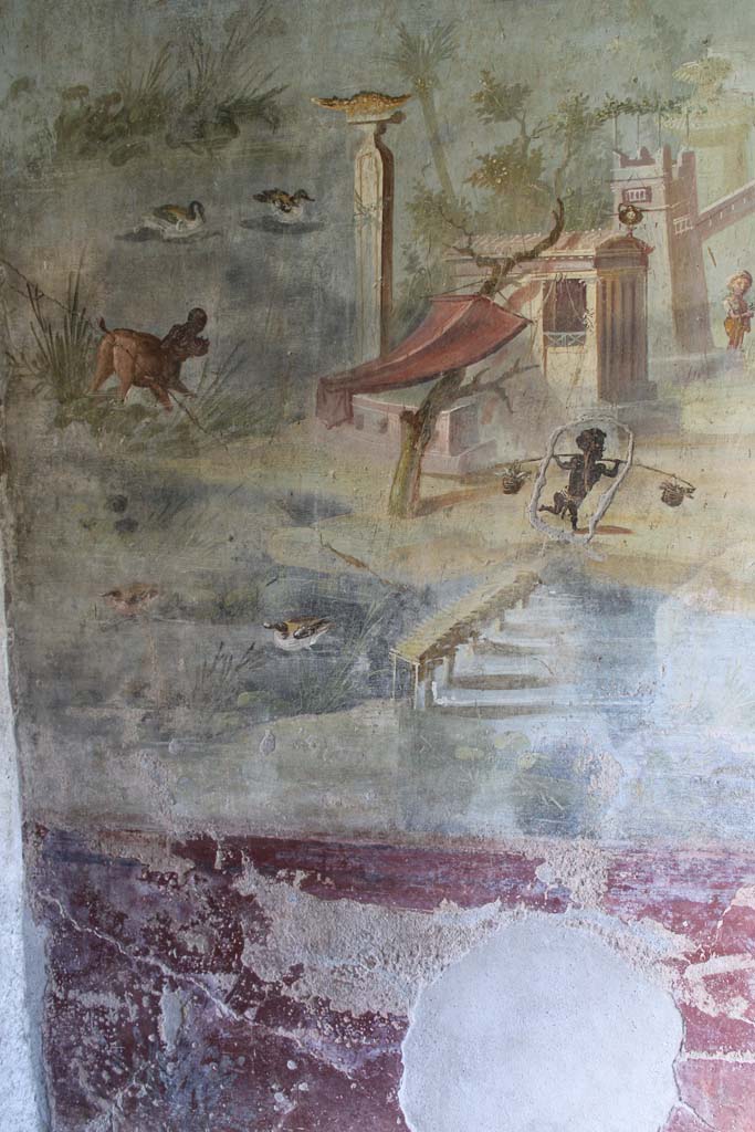 IX.5.9 Pompeii. May 2019. Room “l (L)”, north wall at west end.  
Foto Christian Beck, ERC Grant 681269 DÉCOR.