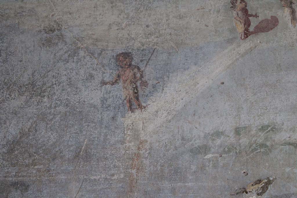 IX.5.9 Pompeii. May 2019. Room “l (L)”, figure from upper north wall at west end.  
Foto Christian Beck, ERC Grant 681269 DÉCOR.