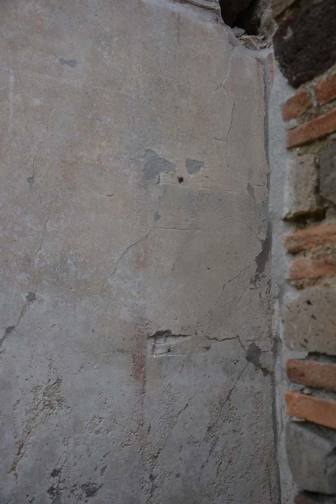 IX.5.9 Pompeii. March 2017. 
Room “o”, detail from north wall in north-east corner, in recess.
Foto Christian Beck, ERC Grant 681269 DÉCOR.