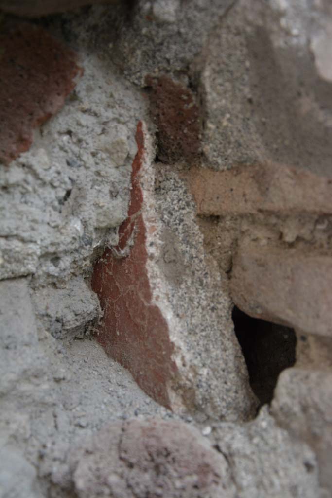 IX.5.9 Pompeii. March 2017. Room “o”, detail from south-east corner of recess.
Foto Christian Beck, ERC Grant 681269 DÉCOR.