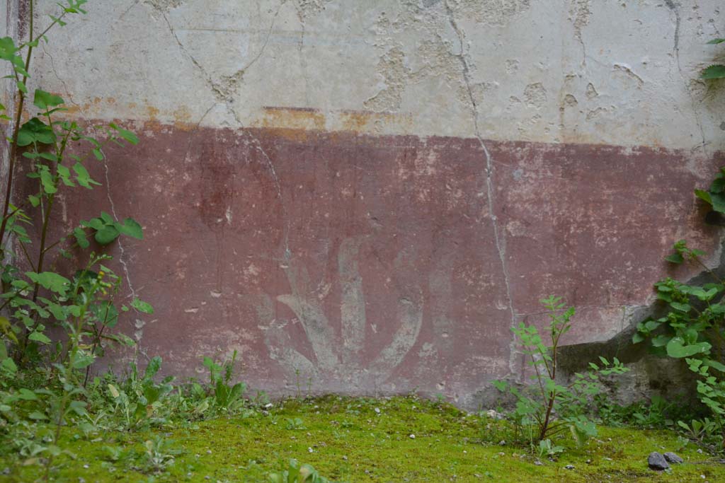 IX.5.9 Pompeii. March 2017. Room “o”, detail of zoccolo at base of north wall in north-west corner. 
Foto Christian Beck, ERC Grant 681269 DÉCOR.