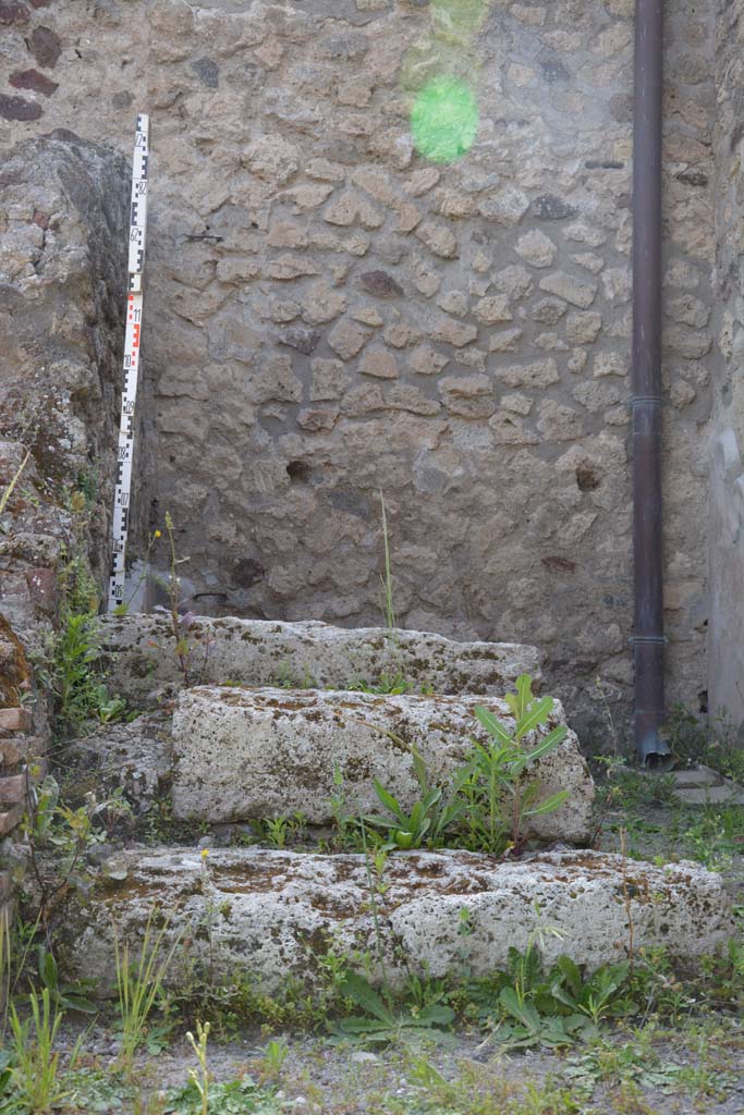 IX.5.9 Pompeii. May 2017. Room “c”, detail of steps, looking west.
Foto Christian Beck, ERC Grant 681269 DÉCOR.