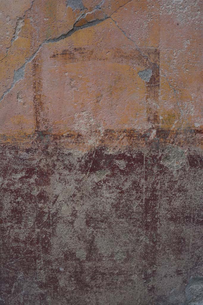 IX.5.9 Pompeii. March 2017. Room “d”, detail of painted decoration at west end of south wall.
Foto Christian Beck, ERC Grant 681269 DÉCOR.