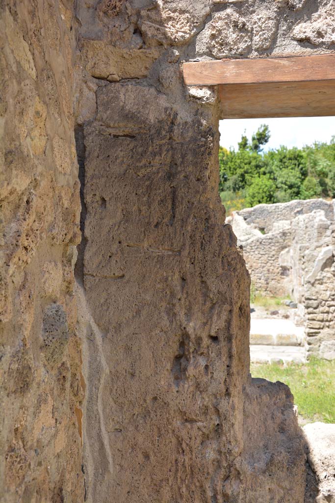 IX.5.9 Pompeii. May 2017. Room “f”, north wall at west side of window.
Foto Christian Beck, ERC Grant 681269 DÉCOR.