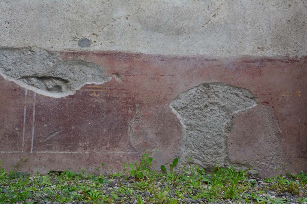 IX.5.9 Pompeii. March 2017. Room “f”, detail from zoccolo on lower south wall at west end.
Foto Christian Beck, ERC Grant 681269 DÉCOR.