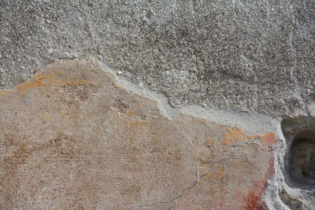 IX.5.9 Pompeii. May 2017. Room “i”, detail of remaining stucco on upper south wall in south-east corner.
Foto Christian Beck, ERC Grant 681269 DÉCOR.