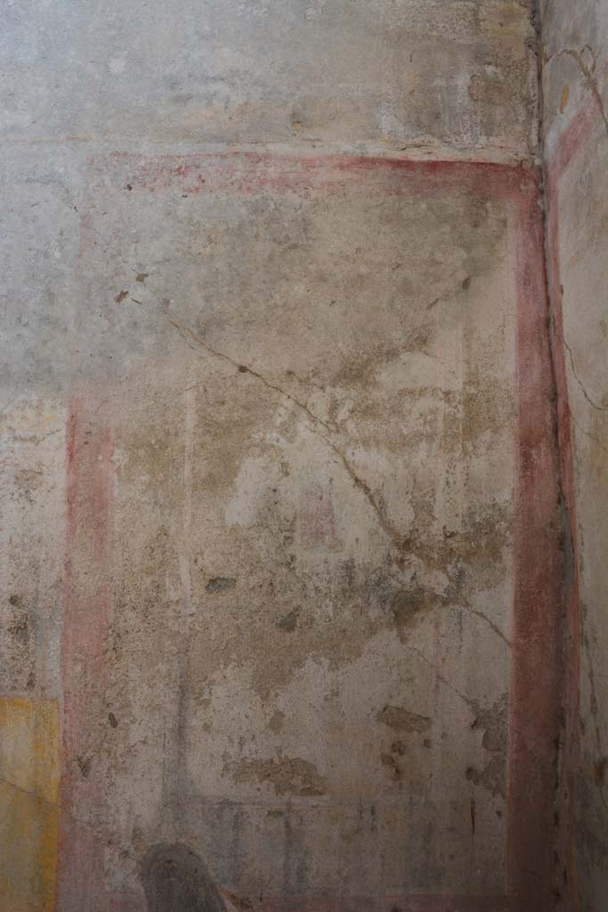 IX.5.11 Pompeii. March 2017. 
Room k, panel at west end of south wall with faded figure of Euterpe.
Foto Christian Beck, ERC Grant 681269 DÉCOR.