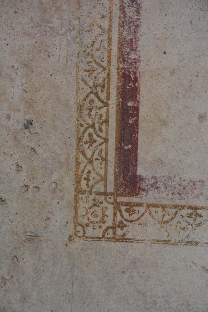 IX.5.11 Pompeii. March 2017. 
Room k, detail of border edging from panel at west end of north wall.
Foto Christian Beck, ERC Grant 681269 DÉCOR.