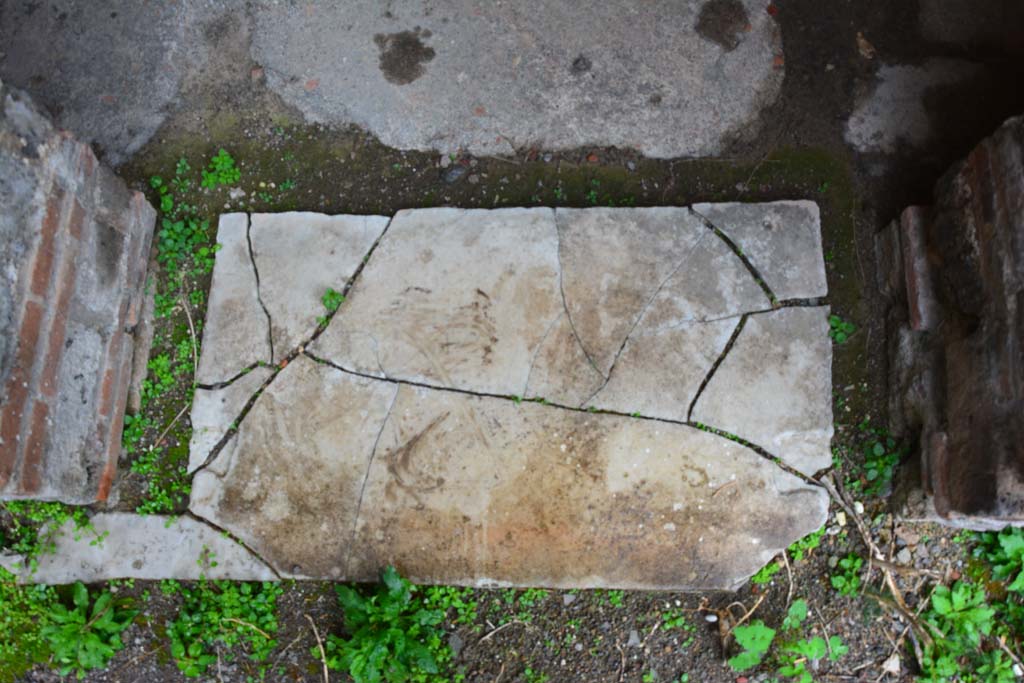 IX.5.11 Pompeii. March 2017. Room f, doorway threshold.    
Foto Christian Beck, ERC Grant 681269 DÉCOR.