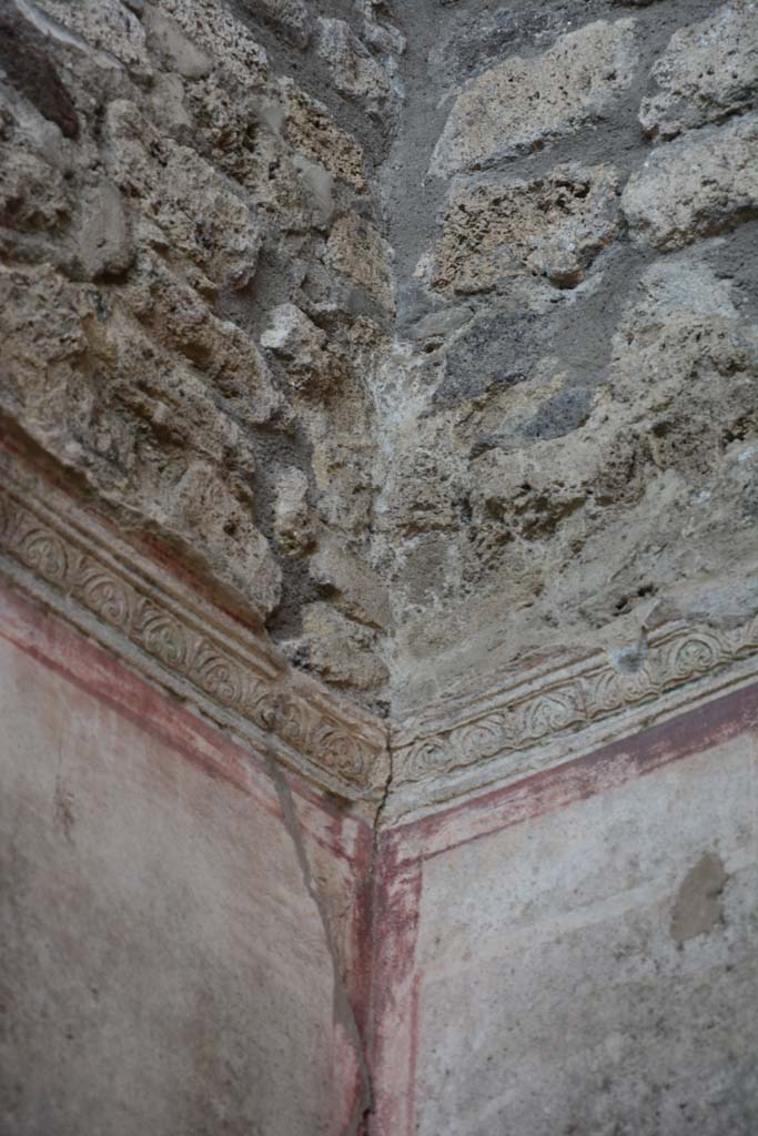 IX.5.11 Pompeii. March 2017. Room f, detail of stucco frieze from upper south-west corner. 
Foto Christian Beck, ERC Grant 681269 DÉCOR.