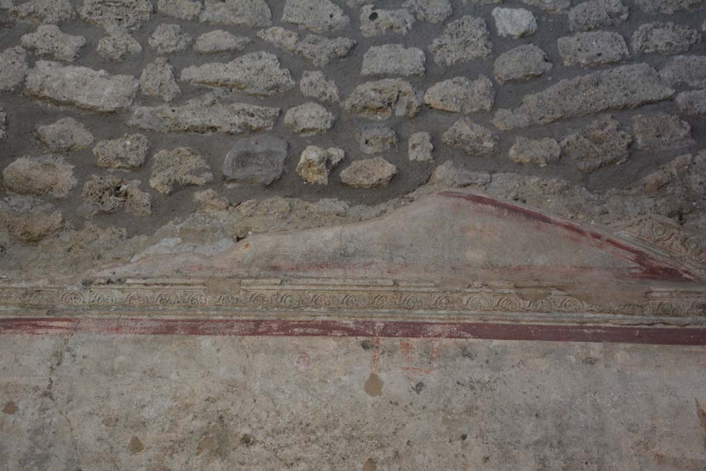 IX.5.11 Pompeii. May 2017. Room f, detail of stucco cornice on upper west wall.
Foto Christian Beck, ERC Grant 681269 DÉCOR.