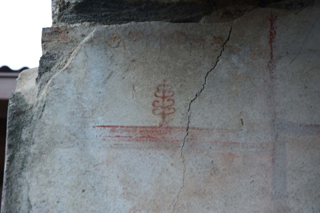 IX.5.11 Pompeii. March 2017. Room e, upper south wall with painted decoration from upper east end. 
Foto Christian Beck, ERC Grant 681269 DÉCOR.