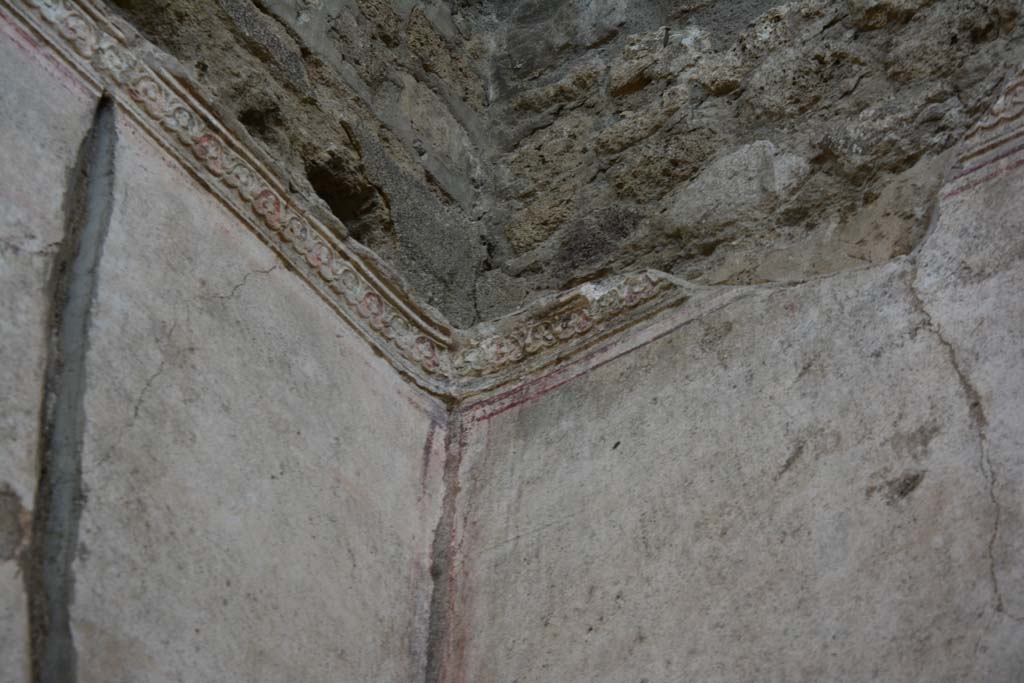 IX.5.11 Pompeii. March 2017. Room e, detail of stucco frieze in upper south-west corner.  
Foto Christian Beck, ERC Grant 681269 DÉCOR.