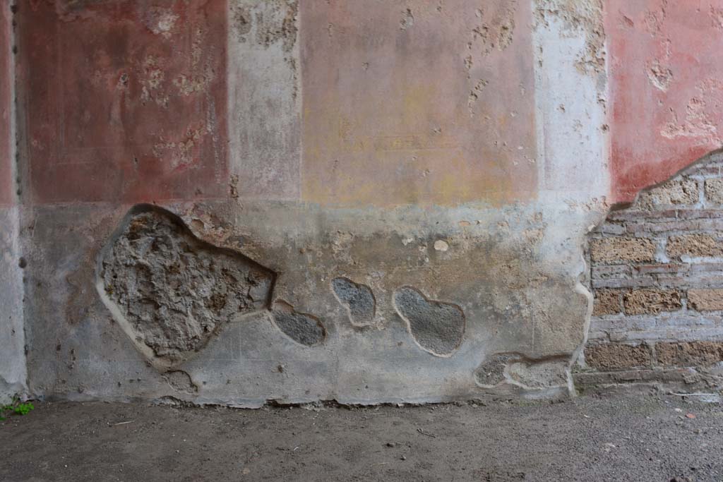 IX.5.11 Pompeii. March 2017. Room e, lower north wall with detail from zoccolo. 
Foto Christian Beck, ERC Grant 681269 DÉCOR.