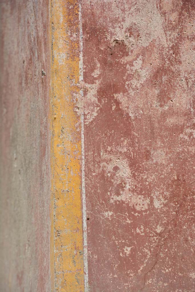 IX.5.11 Pompeii. May 2017. 
Room c, detail of painted decoration on lower north wall in north-west corner.
Foto Christian Beck, ERC Grant 681269 DÉCOR