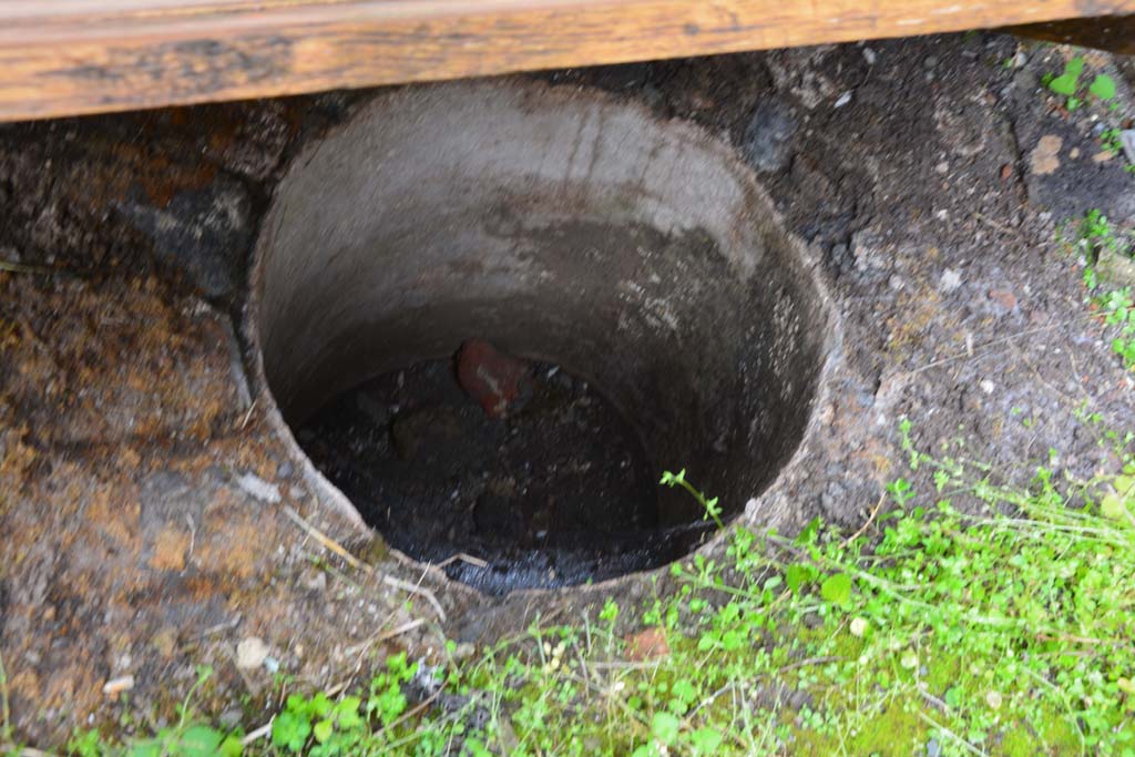 IX.5.11 Pompeii. March 2017. Room c, detail of cistern-mouth beneath wood near east wall.   
Foto Christian Beck, ERC Grant 681269 DÉCOR.