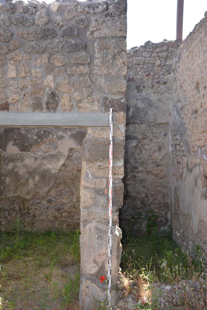 IX.5.11 Pompeii. May 2017. Peristyle n, detail of pilaster on west side between rooms o and u. 
Foto Christian Beck, ERC Grant 681269 DÉCOR.