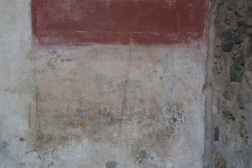 IX.5.11 Pompeii. March 2017. Room h, detail from painted zoccolo on east wall at south end.  
Foto Christian Beck, ERC Grant 681269 DÉCOR.