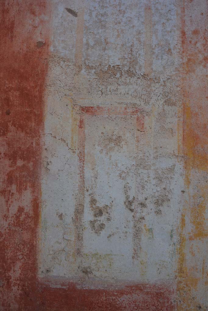 IX.5.11 Pompeii. May 2017. Room i, detail of panel on west end of central panel of north wall.
Foto Christian Beck, ERC Grant 681269 DÉCOR.