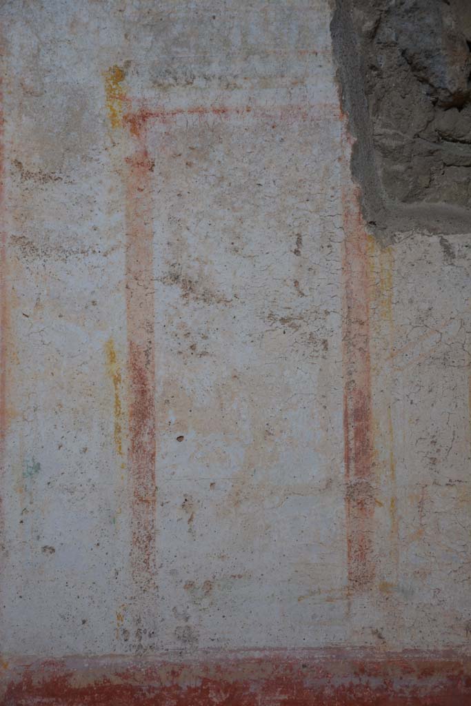 IX.5.11 Pompeii. May 2017. Room i, detail of panel on east end of central panel of north wall.
Foto Christian Beck, ERC Grant 681269 DÉCOR.