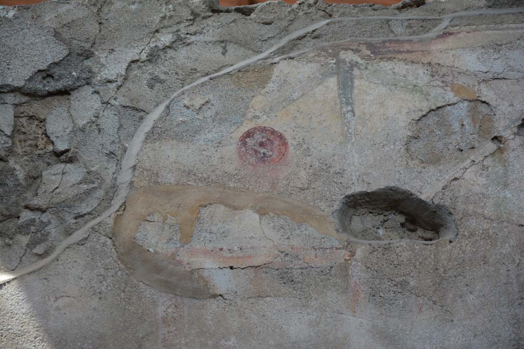 IX.5.11 Pompeii. May 2017. Room i, detail from upper south end of west wall.
Foto Christian Beck, ERC Grant 681269 DÉCOR.