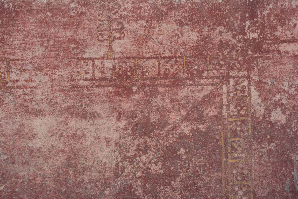 IX.5.11 Pompeii. March 2017. Room l (L), detail from zoccolo below central blue panel.
Foto Christian Beck, ERC Grant 681269 DÉCOR.
