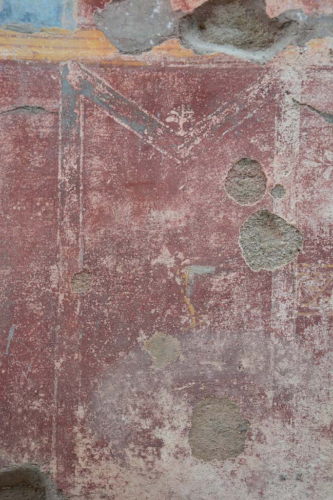 IX.5.11 Pompeii. March 2017. Room I (L), detail of compartment on zoccolo on west wall.
Foto Christian Beck, ERC Grant 681269 DÉCOR.