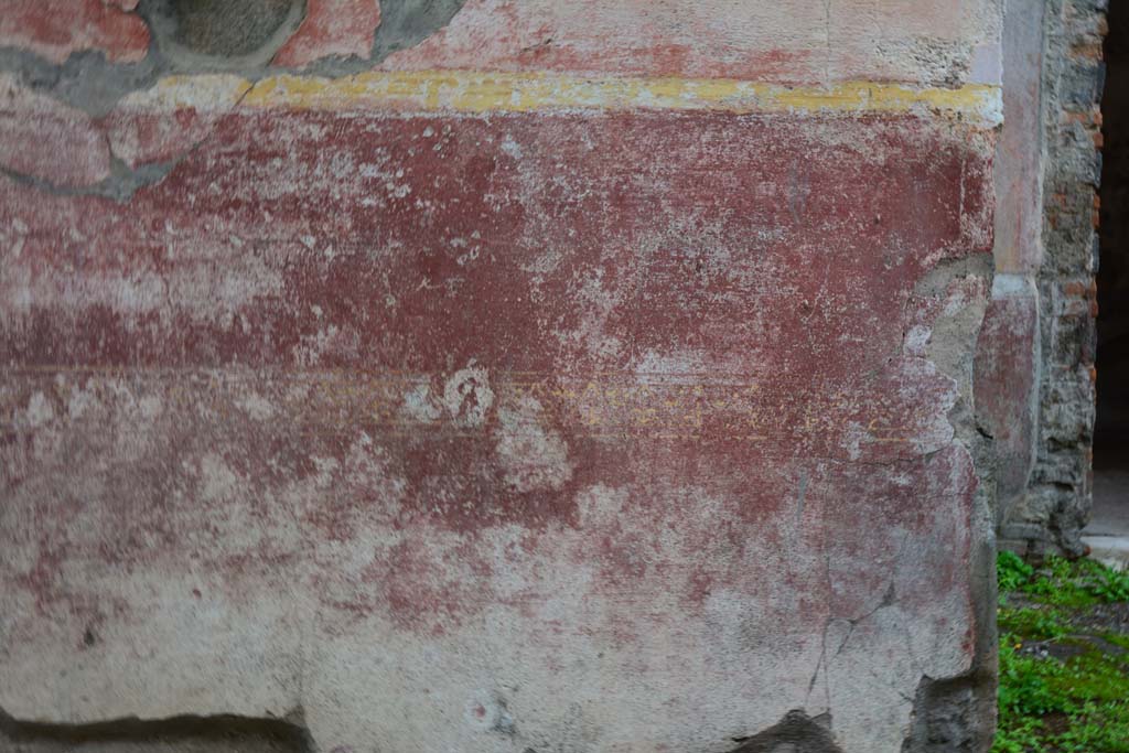 IX.5.11 Pompeii. March 2017. Room I (L), detail of zoccolo from north end of west wall.
Foto Christian Beck, ERC Grant 681269 DÉCOR.