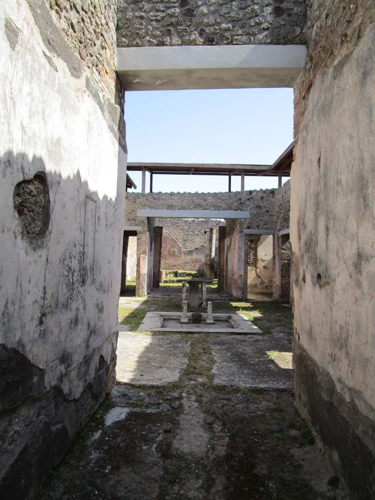 IX.5.11 Pompeii. April 2019. Looking south from entrance corridor. 
Photo courtesy of Rick Bauer.
