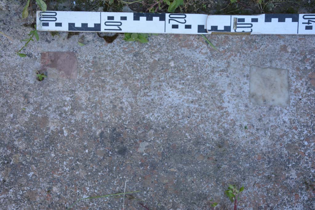 IX.5.14 Pompeii. May 2017. Peristyle “k”, detail from flooring at base of south wall.
Foto Christian Beck, ERC Grant 681269 DÉCOR.