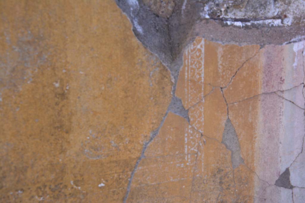 IX.5.14 Pompeii. March 2017.  Peristyle “k”, detail from painted decoration on panel south wall.
Foto Christian Beck, ERC Grant 681269 DÉCOR.