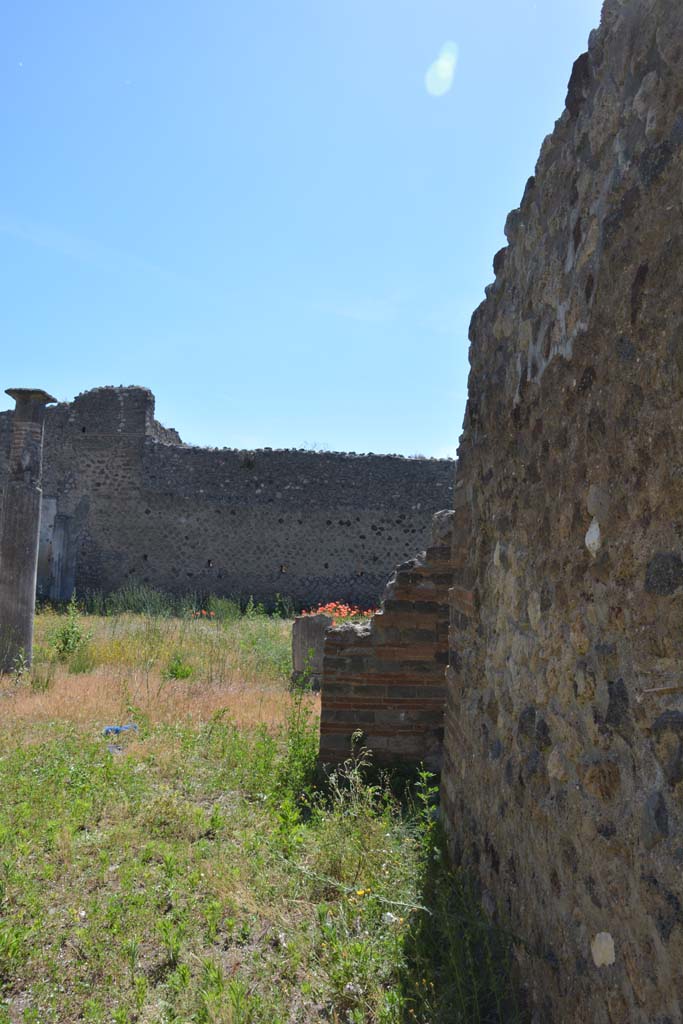 IX.5.14 Pompeii. May 2017. 
Room “m”, looking west along north wall towards east portico of peristyle “k”.
Foto Christian Beck, ERC Grant 681269 DÉCOR.