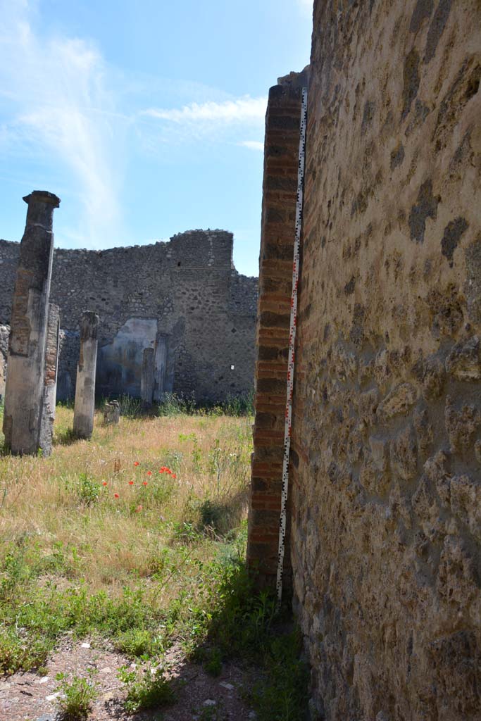 IX.5.14 Pompeii. May 2017. 
Room “n”, north wall, north-west corner, looking west across peristyle.
Foto Christian Beck, ERC Grant 681269 DÉCOR.