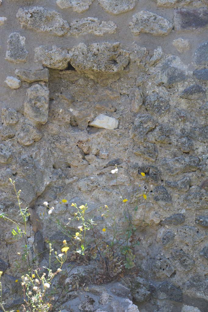 IX.5.14 Pompeii. May 2017. Room “t”/”s”, detail in south wall above dividing wall.
Foto Christian Beck, ERC Grant 681269 DÉCOR.