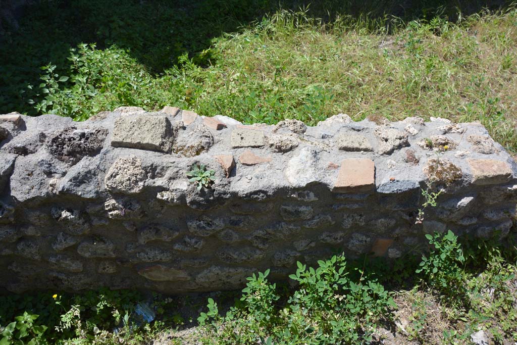 IX.5.14 Pompeii. May 2017. Room “t”, detail of small dividing wall between rooms “t” and “s”, looking west towards room “s”. 
Foto Christian Beck, ERC Grant 681269 DÉCOR.