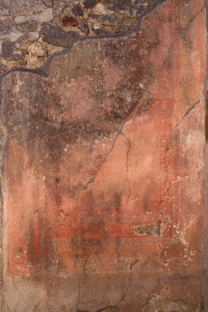 IX.5.14 Pompeii. May 2019. Room “f”, detail of panel on south wall on west side of doorway.
Foto Christian Beck, ERC Grant 681269 DÉCOR.