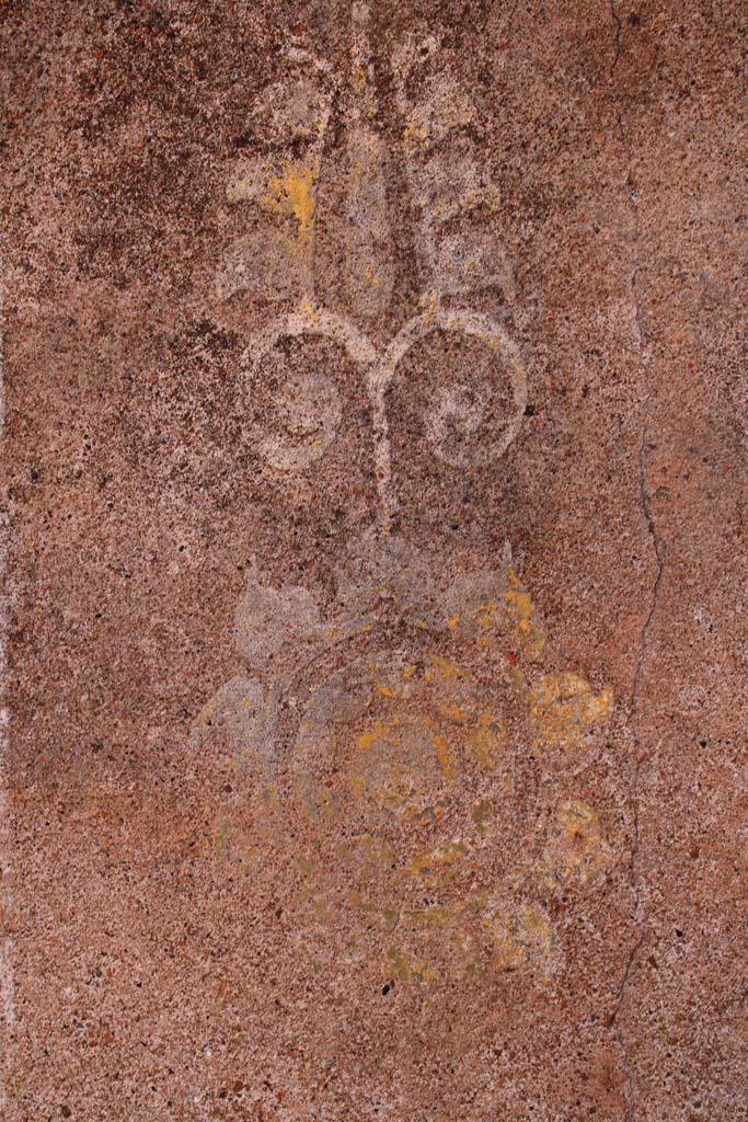 IX.5.14 Pompeii. May 2019. 
Room “f”, detail from panel on zoccolo on north side of centre panel.
Foto Christian Beck, ERC Grant 681269 DÉCOR.
