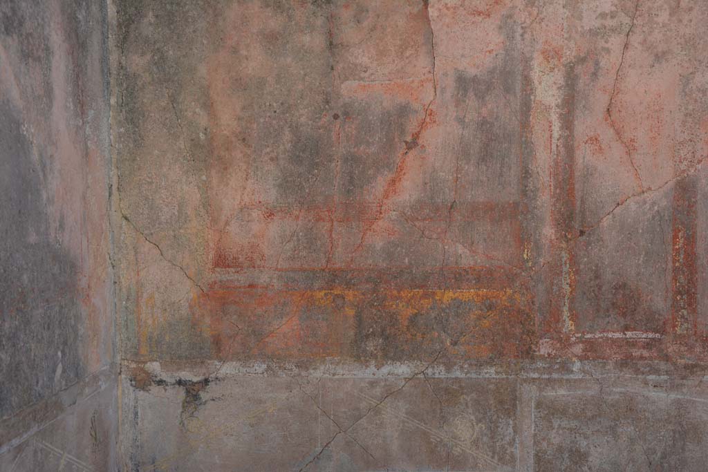 IX.5.14 Pompeii. May 2017. Room “f”, south wall at east end, detail from painted panel in middle zone of wall.
Foto Christian Beck, ERC Grant 681269 DÉCOR.