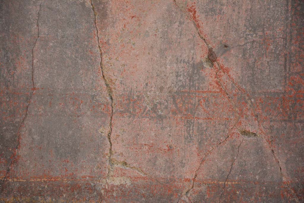 IX.5.14 Pompeii. May 2017. Room “f”, south wall, detail of painted decoration on remaining panel from middle zone.
Foto Christian Beck, ERC Grant 681269 DÉCOR.