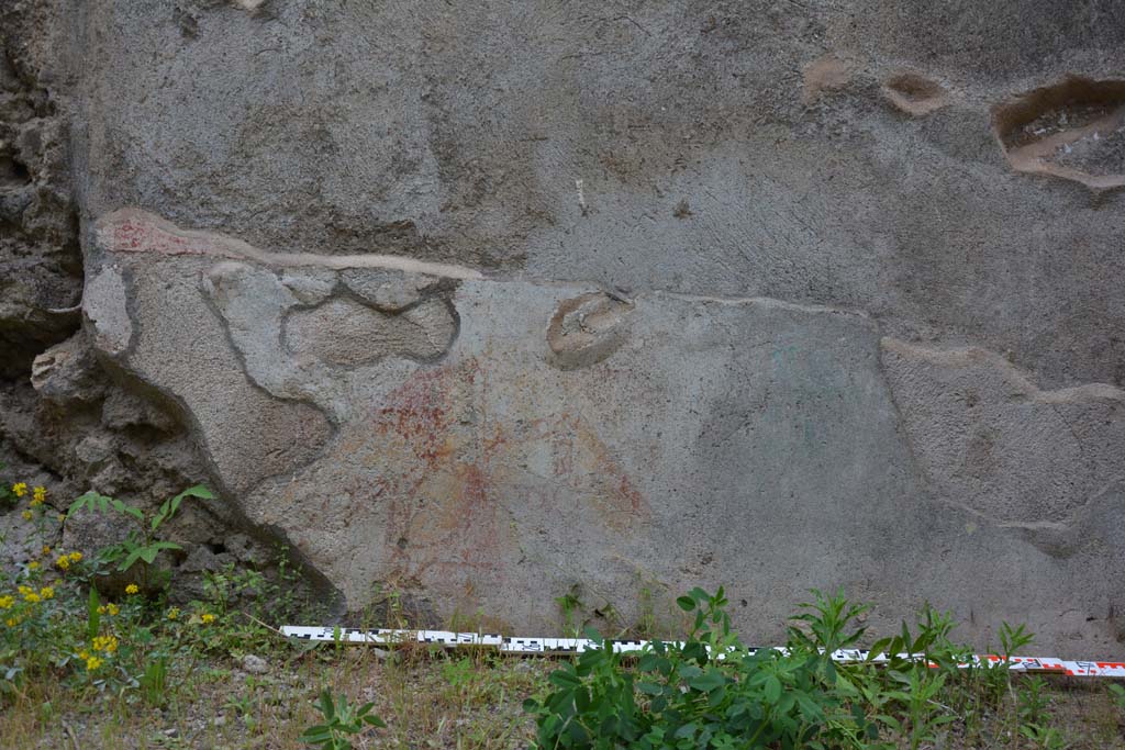 IX.5.14 Pompeii. May 2017. North ala “e”, lower west wall with detail of remains of painted zoccolo.
Foto Christian Beck, ERC Grant 681269 DÉCOR.
