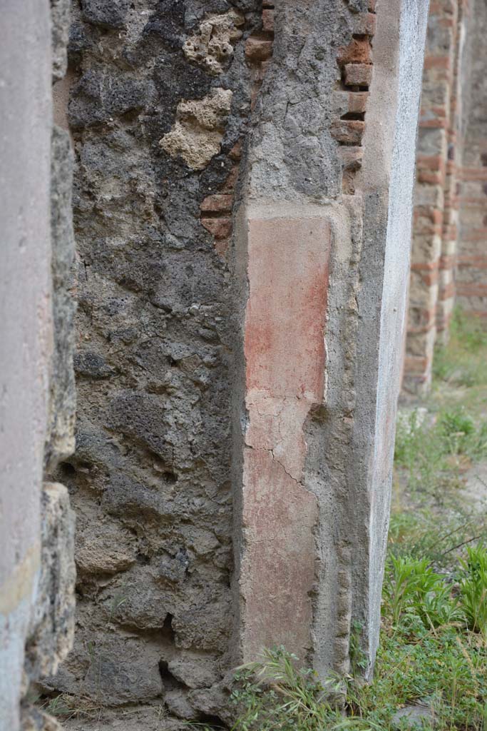 IX.5.14 Pompeii. May 2017. 
North ala “e”, remaining stucco from lower south side of doorway “d”.
Foto Christian Beck, ERC Grant 681269 DÉCOR.