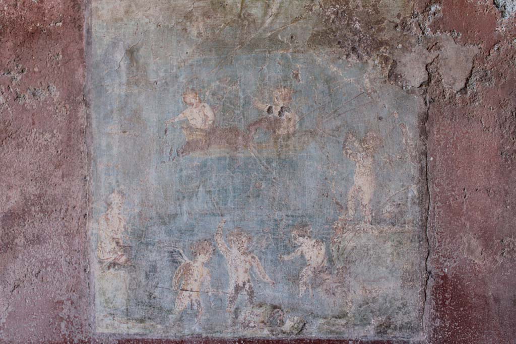 IX.5.14 Pompeii. May 2019. Room “c”, wall painting of Venus with fishing cupids from north wall of cubiculum.
Foto Christian Beck, ERC Grant 681269 DÉCOR.