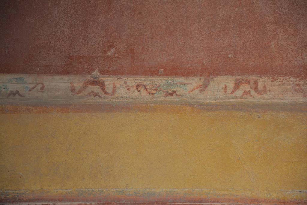 IX.5.14 Pompeii. May 2017. Room “g”, detail of painted decoration on north wall.
Foto Christian Beck, ERC Grant 681269 DÉCOR.