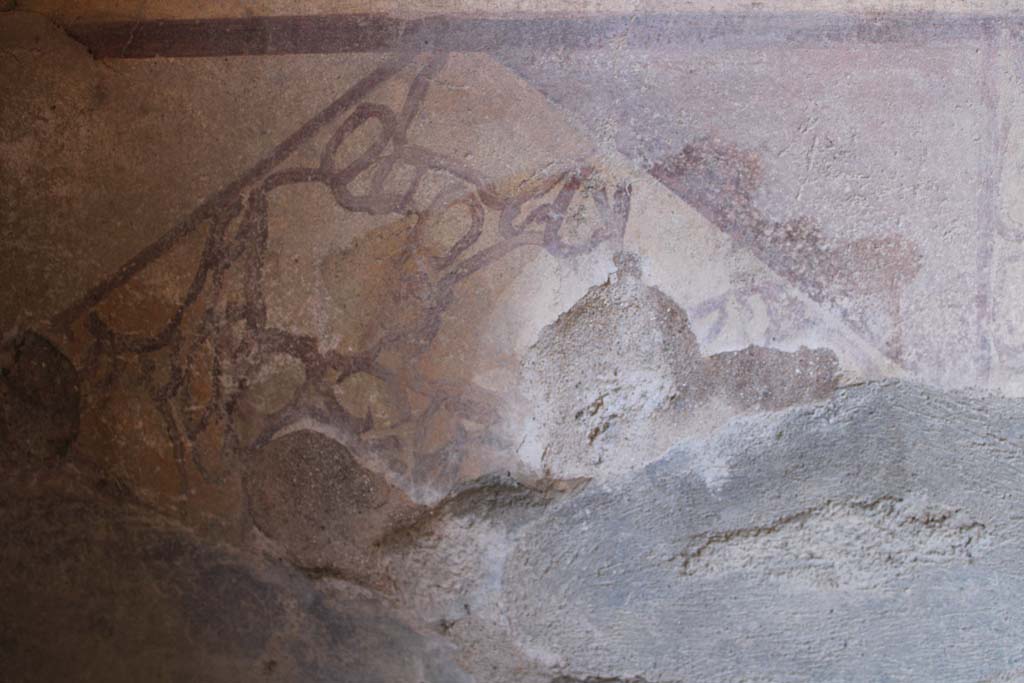 IX.5.16 Pompeii. May 2019. Room “g”, detail of zoccolo on north wall.
Foto Christian Beck, ERC Grant 681269 DÉCOR.
