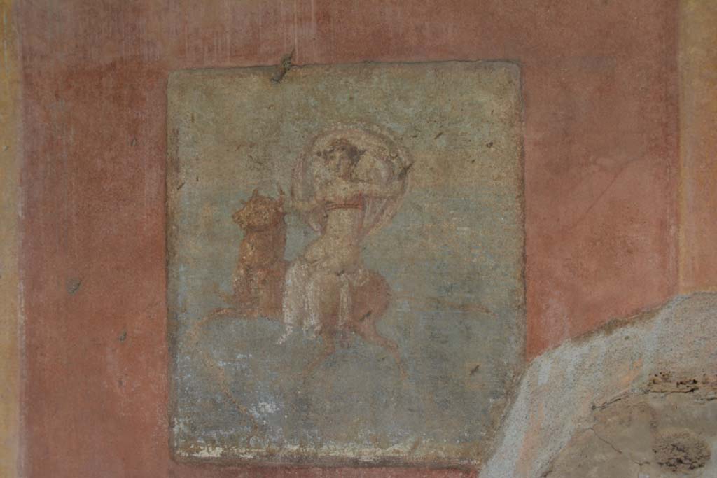 IX.5.14 Pompeii. March 2017.  Room “g”, central wall painting from south wall.
Foto Christian Beck, ERC Grant 681269 DÉCOR.