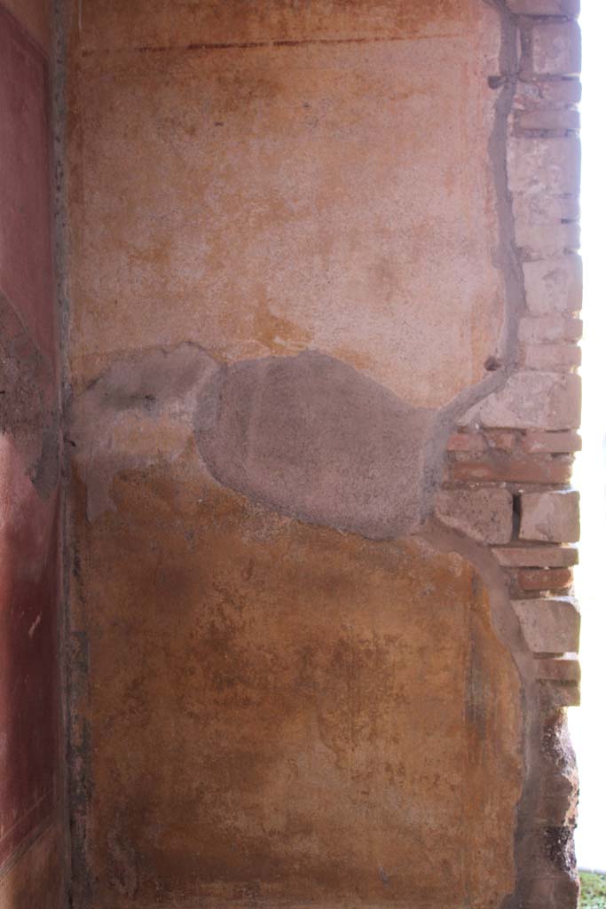 IX.5.14 Pompeii. May 2019. Cubiculum “g”, upper west wall in south-west corner.  
Foto Christian Beck, ERC Grant 681269 DÉCOR.