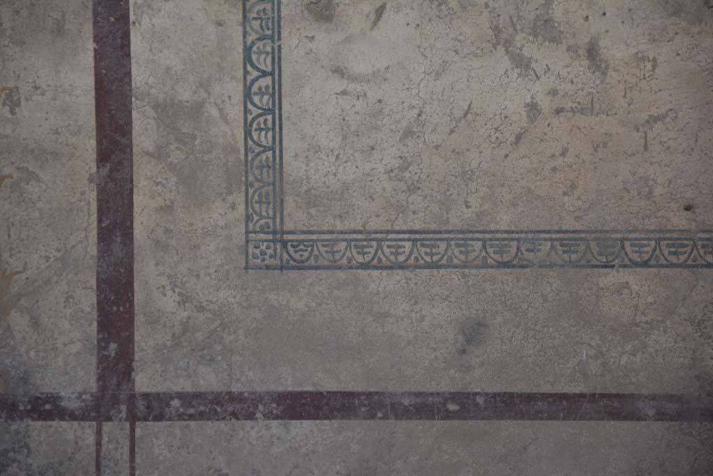 IX.5.16 Pompeii. March 2017. Room f’, detail of border edging below central wall painting. 
Foto Christian Beck, ERC Grant 681269 DÉCOR.