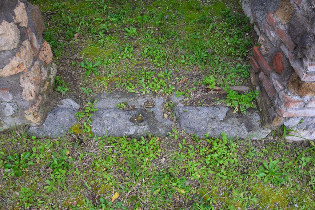 IX.5.18 Pompeii. March 2018. Room “h”, doorway threshold, looking south into room from atrium “b”.   
Foto Annette Haug, ERC Grant 681269 DÉCOR.